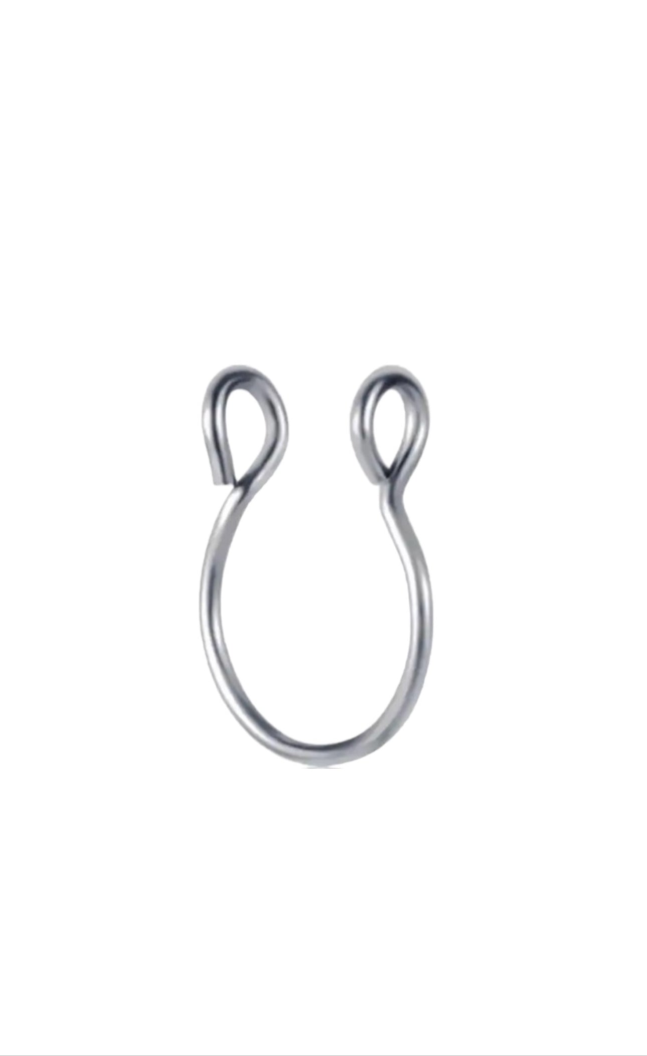 Septum Nose Ring Silver Black Gold Faux