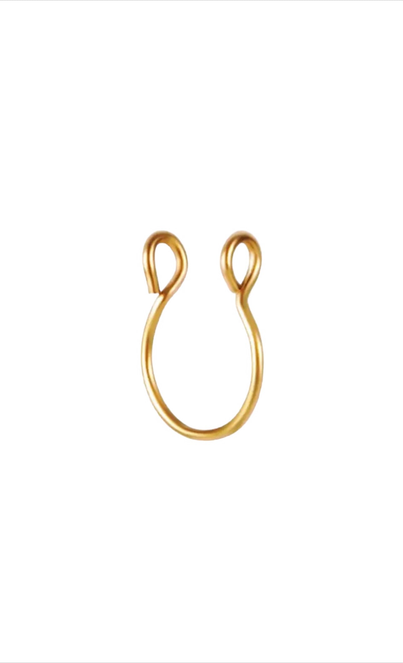 Septum Nose Ring Silver Black Gold Faux