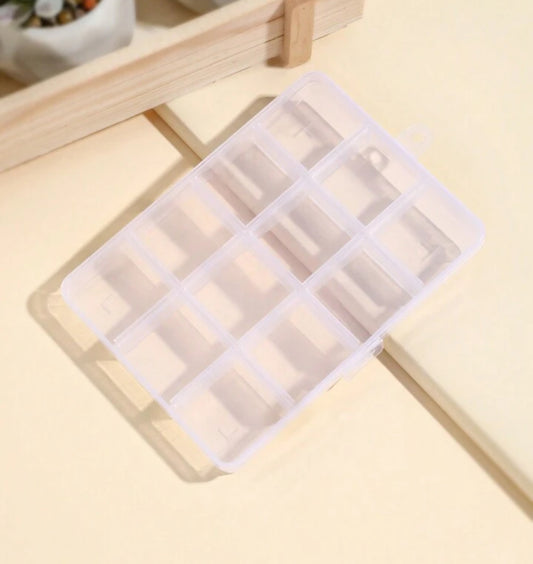 12 Grid Clear Nose Ring Storage Box