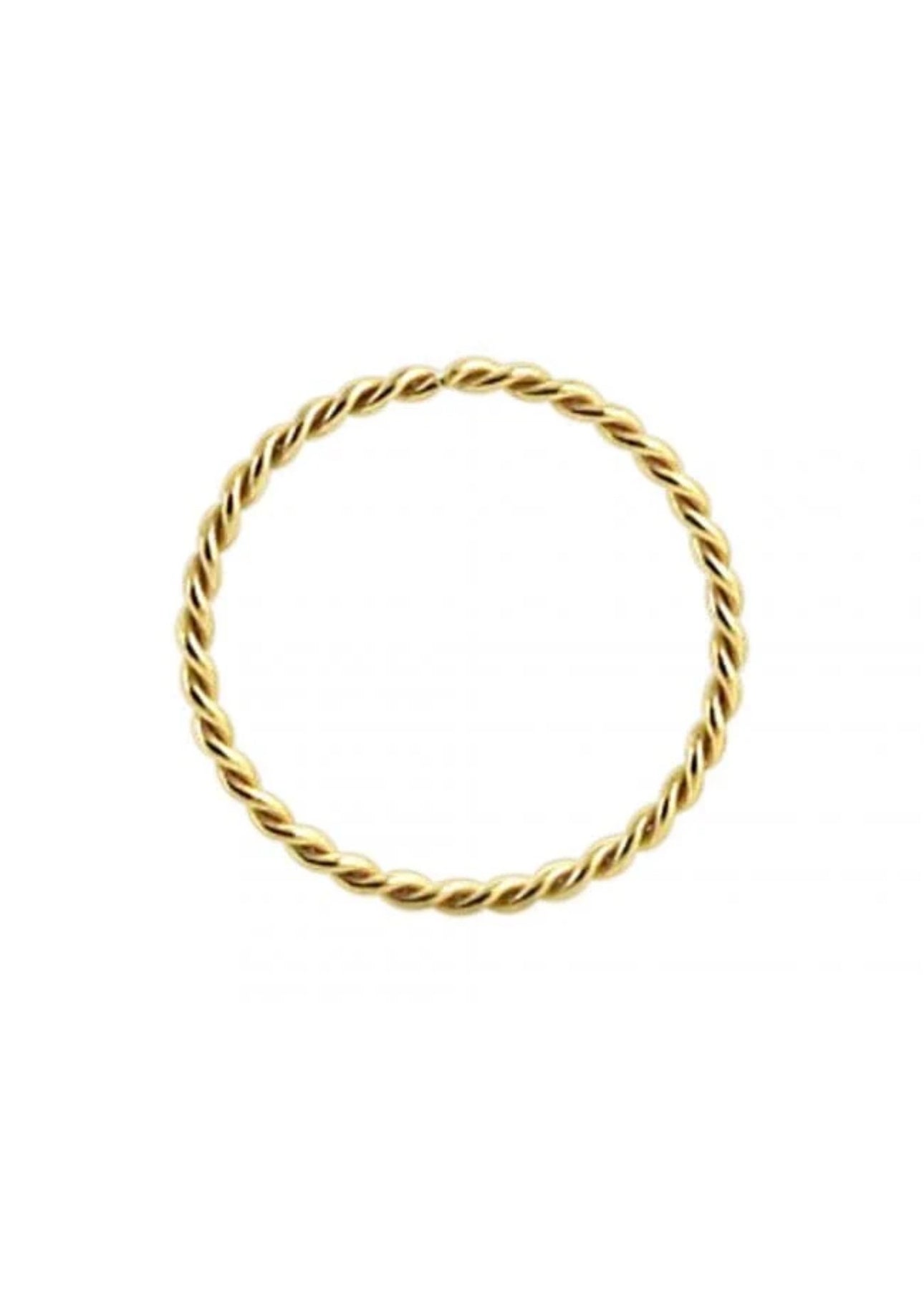 Spiral Gold Nose ring for pierced and non pierced nose