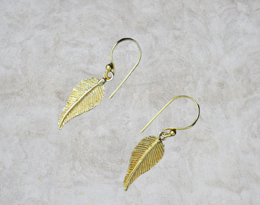 Leaf drop earrings