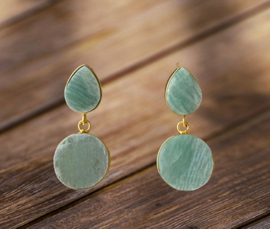 Druzy mint earrings